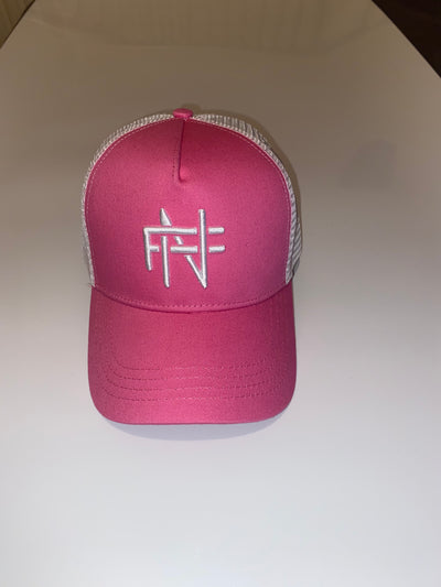 womens tracksuits | FN Cap Pink & White | Fashionable Baseball Cap for a Playful Look