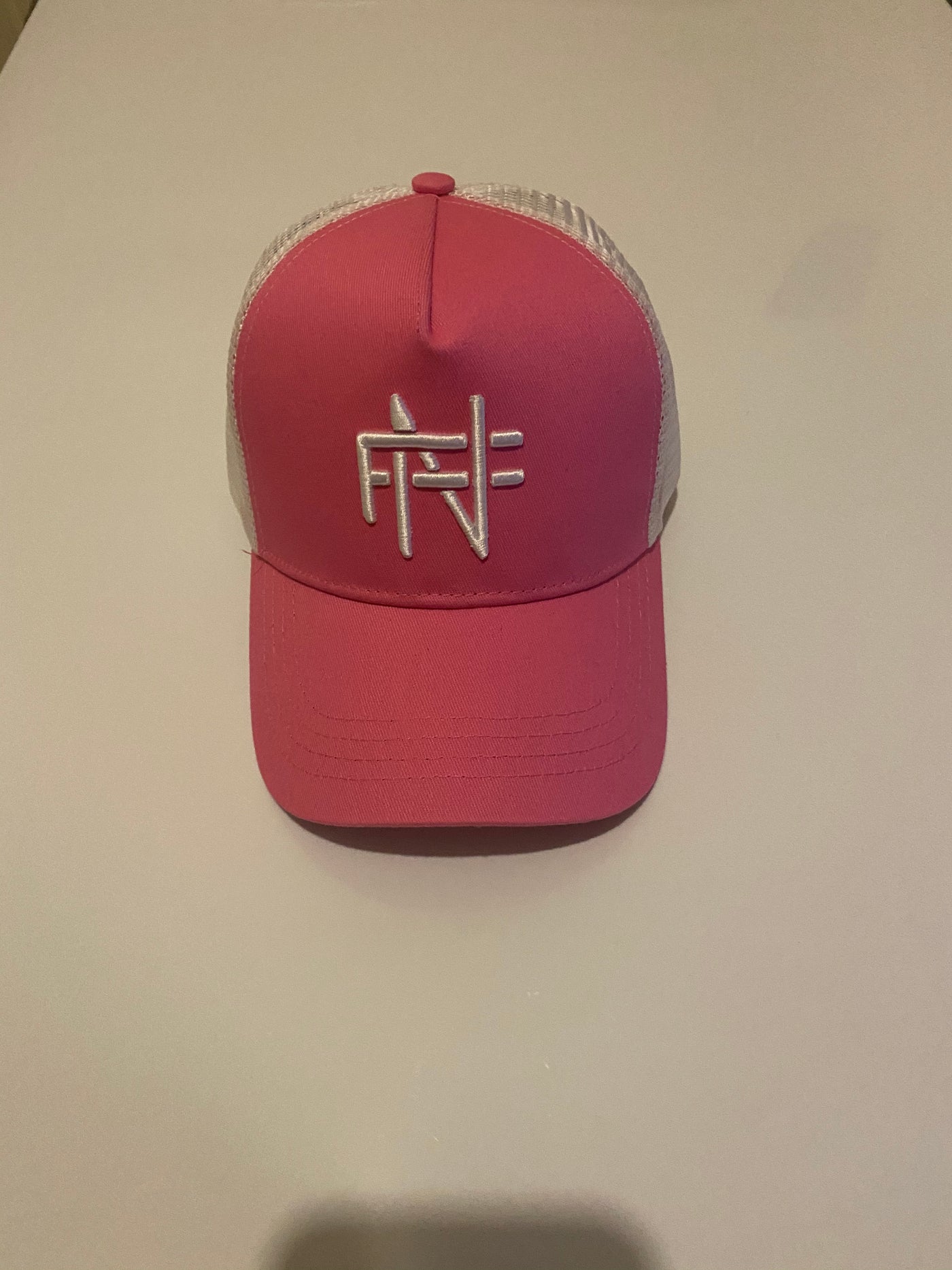 mens tracksuit sale | FN Cap Pink & White | Fashionable Baseball Cap for a Playful Look