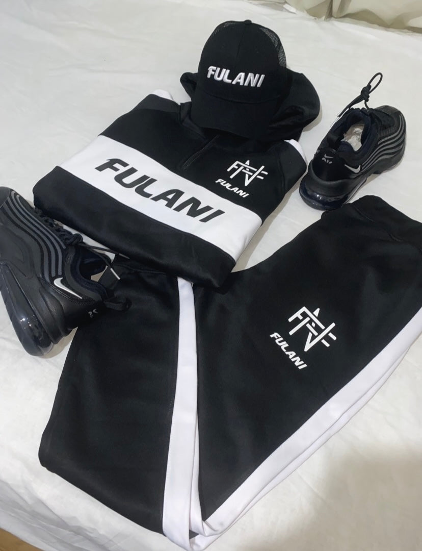 Sweat à capuche Fulani Tokyo - Noir/blanc