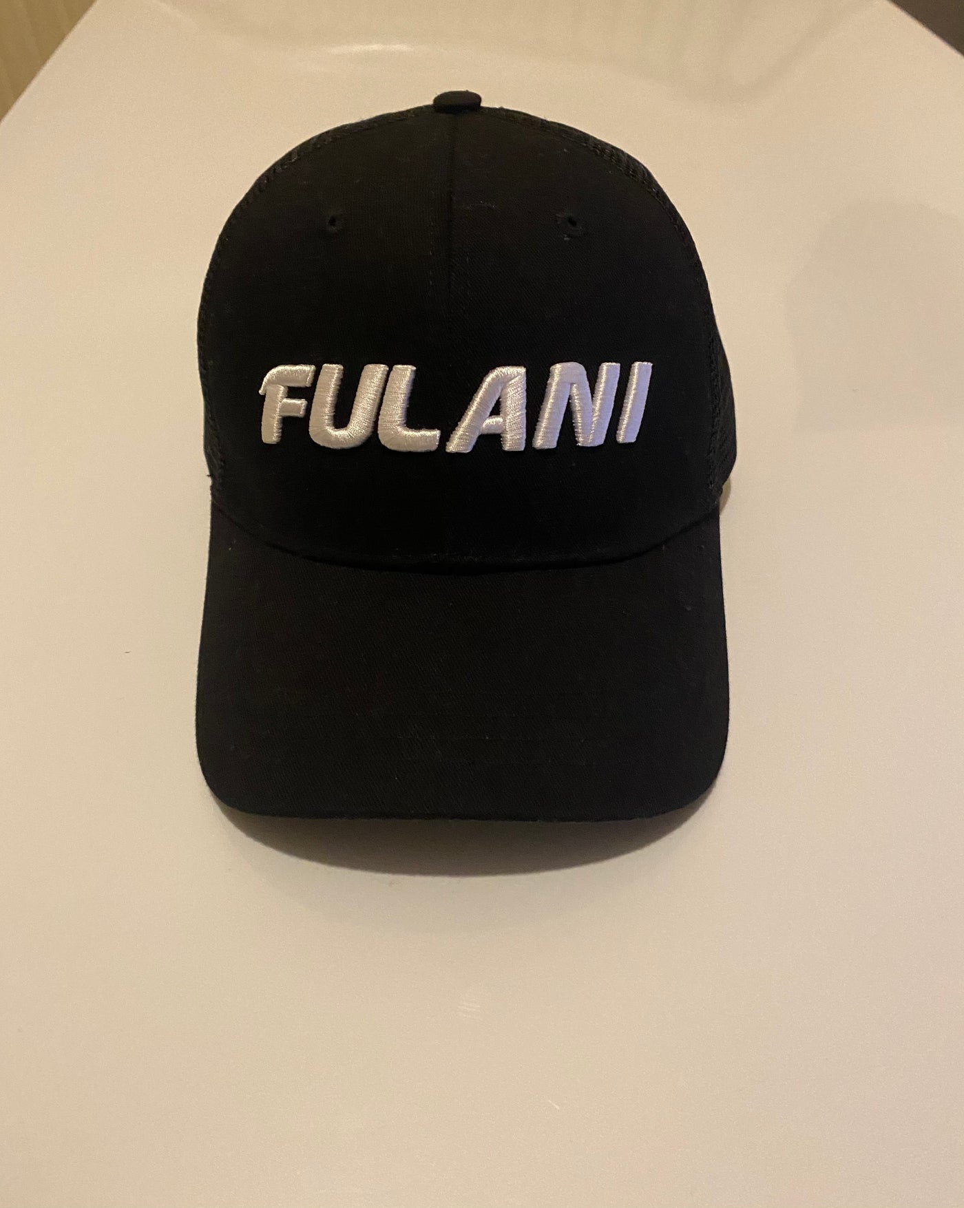 FULANI CAP | FN Logo Tee White/Black | Stylish T-shirt with Logo Design | FULANI