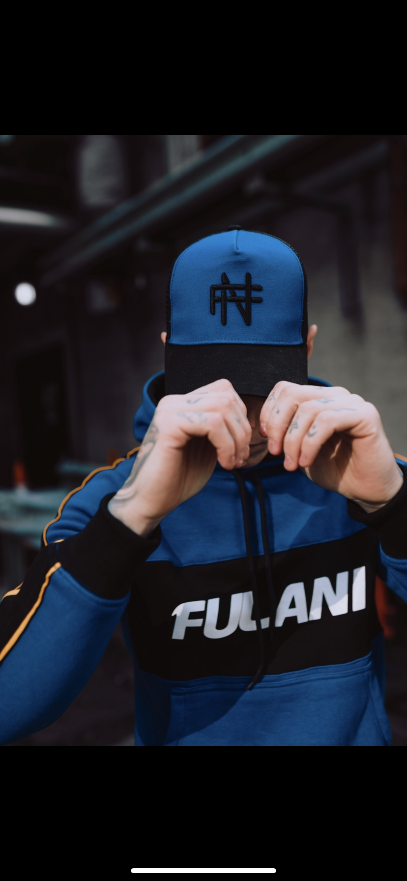 courtney black | FN Cap Blue & Black | Cool and Trendy Baseball Cap | FULANI