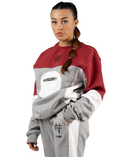 Fulani Essential Sweatshirt - Red/Heather Grey/White | Sweatshirt